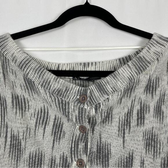 Armani Exchange Men’s Gray Patterned Cardigan | Lightweight Button-Up | Size S - Picture 5 of 8